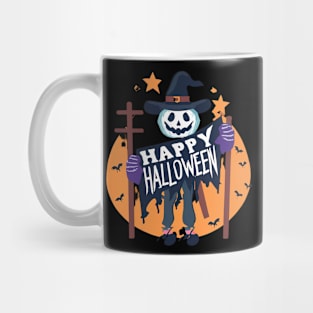 Happy Halloween Scarecrow Mug